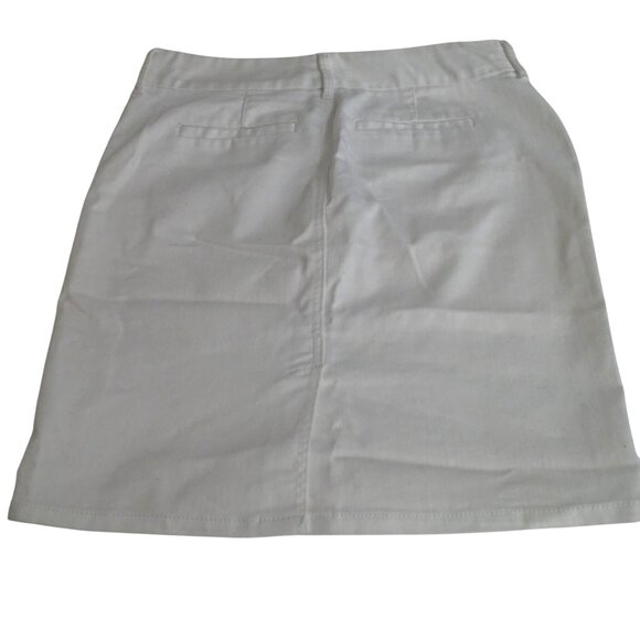 Old Navy White Denim Jean Pencil Skirt Women Size 6 Regular Casual - Picture 3 of 11